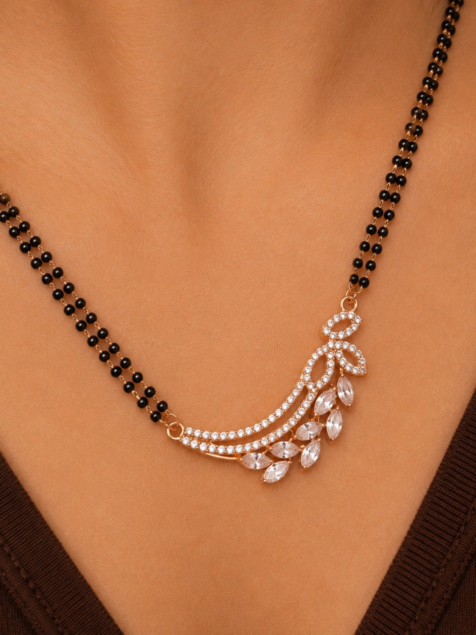 Celestia Floral Mangalsutra Necklace